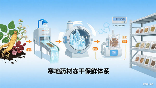 寒地药材冻干保鲜体系建立